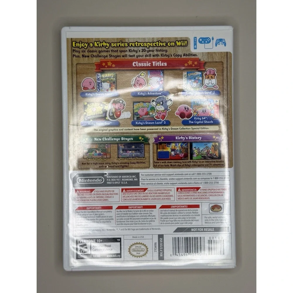 Kirby's Dream Collection Special Edition (Nintendo Wii, 2012)